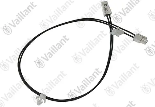 Vaillant Kabel mit mehreren Steckverbindungen, schlankem Design und schwarzem Kabel, geeignet für Anschluss in Heizsystemen.